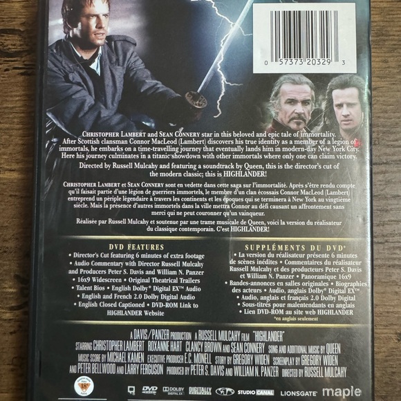 Highlander DVD - Picture 2 of 2